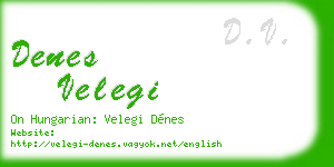 denes velegi business card