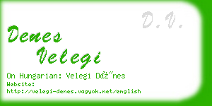 denes velegi business card